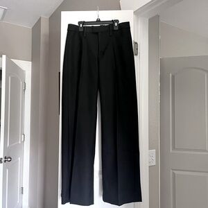 Banana Republic Pleated black pants. 100% wool